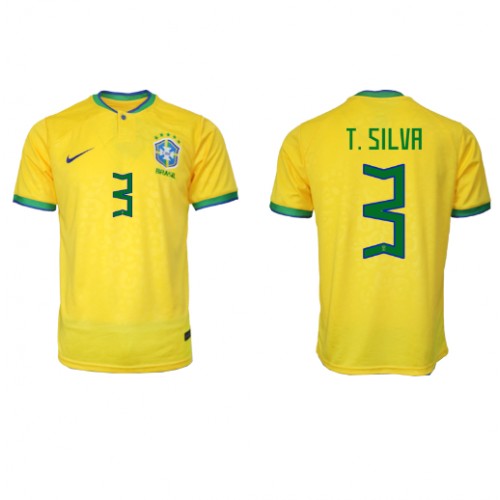 Dres Brazil Thiago Silva #3 Domaci SP 2022 Kratak Rukav